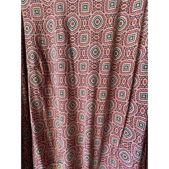 Womens sleeveless top bohemian geometric casual blouse orange red plus size 1x. - Picture 8 of 9